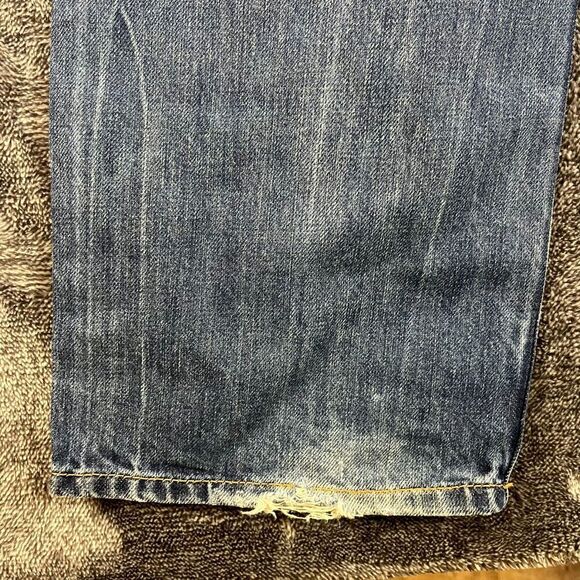 Diesel Safado Slim-Straight Blue Denim Distressed Jeans Button Fly 33X34(35X34.5 - Picture 11 of 15